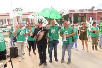 Protesta de los trabajadores del Ayuntamiento de Telde/TA.